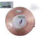 لوله مسی کلاف30متری سایز 3/4 اینچ ضخامت 0.75mm مهر اصل وزن تقریبی (12.70) کیلو گرم