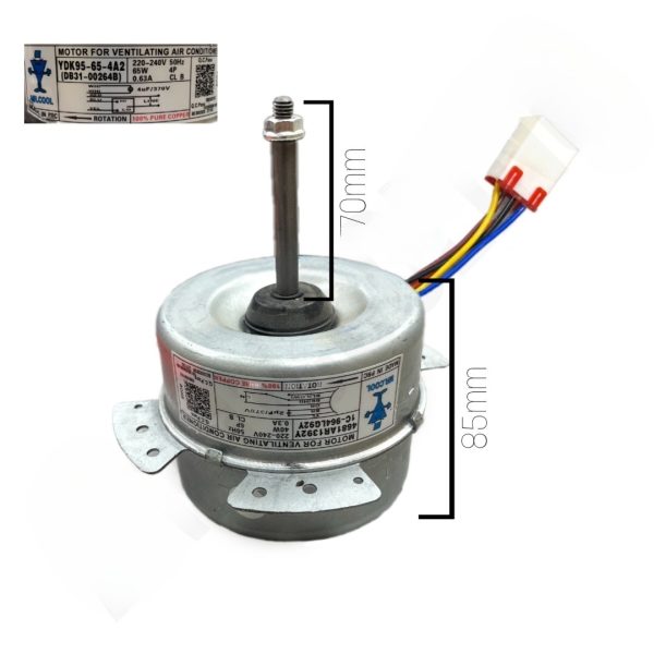 موتور فن کندانسور کولر گازی فابریک ال جی مدل YDK95-65-4A2