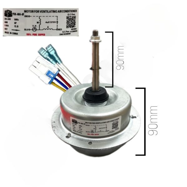 موتور فن کندانسور کولر گازی فابریک جنرال مدل YDK-60A6F