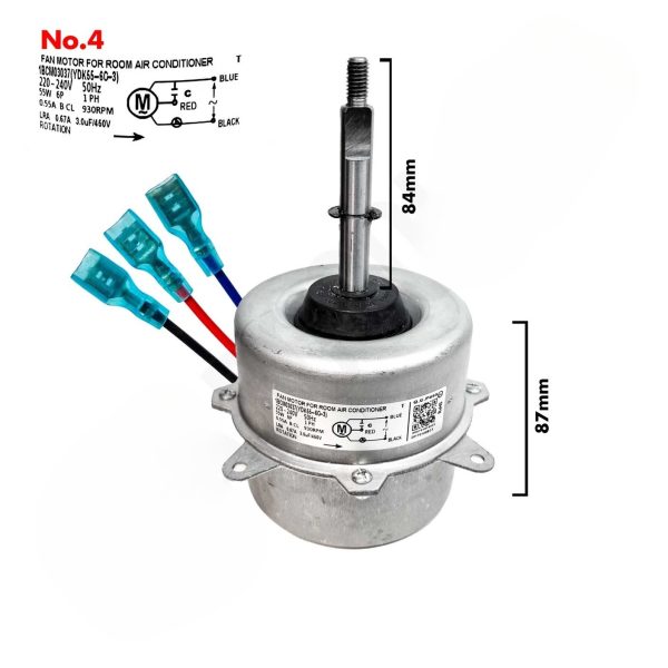 موتور فن کندانسور کولر گازی مدل YDK55-6C-3 کد 4